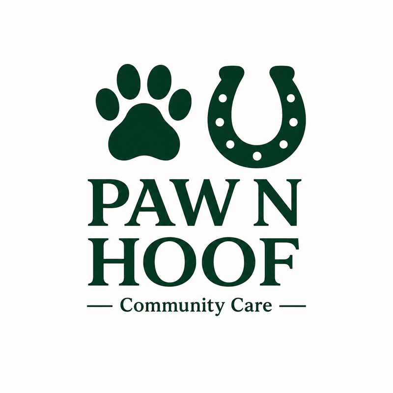 Paw N Hoof Community Care donation badge